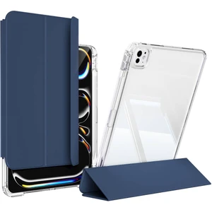 Apple iPad Pro 12.9 Inc 4. Nesil (2020) Manyetik Standlı Darbeye Dayanıklı Shockproof Kalemlikli Kızaklı Hybrid Kılıf A2229 A2069 A2232