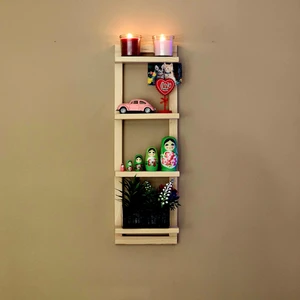 Tekir Store Ahşap Dekoratif Duvar Rafı