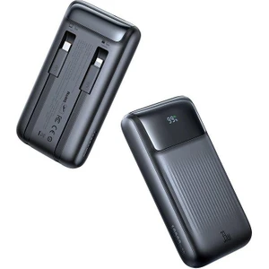 MC-0231 10000 Mah 33W Göstergeli Çift Kablolu Powerbank Siyah
