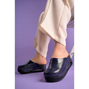 Lacivert Renkli  Ortopedik Airmax Taban Sabo Terlik