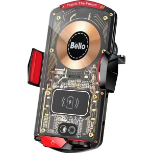 A6 Kızılötesi Sensörlü Dokunmatik Kablosuz Şarj ve Araç Tutucağı Metal Klipsli