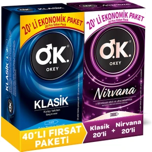 Nirvana 20LI + Klasik 20LI Prezervatif