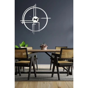 Metal Duvar Saati 1,5 mm Kalınlık 60 x 60 cm  Gümüş
