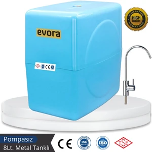 8 Lt. Metal Tanklı Çift Karbonlu Kapalı Kasa Pompasız Su Arıtma Cihazı