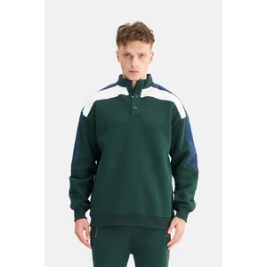 Erkek Kontrast Kol Detaylı Oversize Sweatshirt