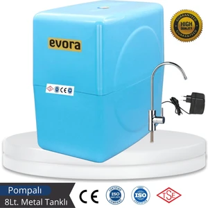 8 Lt. Metal Tanklı Çift Karbonlu Kapalı Kasa Pompalı Su Arıtma Cihazı