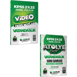 Yediiklim Yayınları 2025 Kpss Atölye Serisi Gk Vatandaşlık Video Ders Notları ve Soru Bankası Seti 2 Kitap - Yasin Yıldız