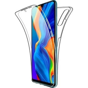 Skyarc Huawei P30 Lite 360 Derece Kılıf Kristal Silikon Şeffaf Soft Ön Arka