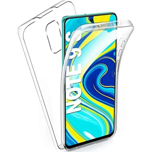 Xiaomi Redmi Note 9s 360 Derece Kılıf Kristal Silikon Şeffaf Soft Ön Arka