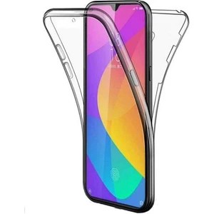 Samsung Galaxy A30S 360 Derece Kılıf Kristal Silikon Şeffaf Soft Ön Arka