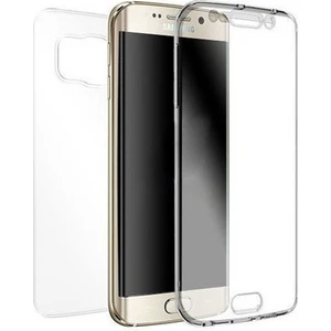 Skyarc Samsung Galaxy S6 Edge 360 Derece Kılıf Kristal Silikon Şeffaf Soft Ön Arka