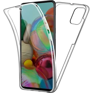 Skyarc Samsung Galaxy A51 360 Derece Kılıf Kristal Silikon Şeffaf Soft Ön Arka
