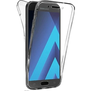 Skyarc Samsung Galaxy A5 2017 360 Derece Kılıf Kristal Silikon Şeffaf Soft Ön Arka