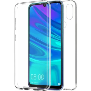 Skyarc Huawei P Smart 2019 360 Derece Kılıf Kristal Silikon Şeffaf Soft Ön Arka