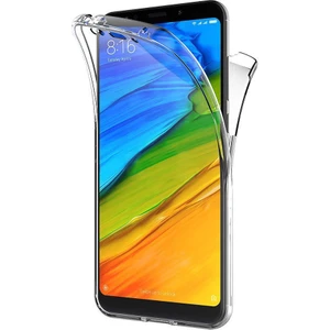 Xiaomi Redmi 5 Plus 360 Derece Kılıf Kristal Silikon Şeffaf Soft Ön Arka