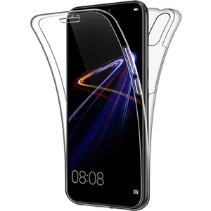 Huawei P20 Lite 360 Derece Kılıf Kristal Silikon Şeffaf Soft Ön Arka