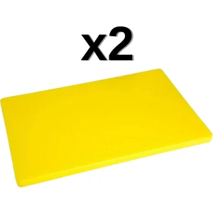 2'li Türkay 40x25x2 cm Polietilen Kesme Tahtası Kesim Levhası 4719