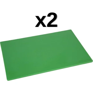 2'li Türkay 40x25x2 cm Polietilen Kesme Tahtası Kesim Levhası 4719