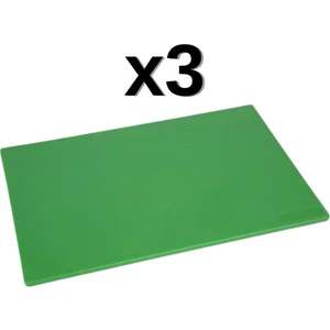 3'lü Türkay 40x25x2 cm Polietilen Kesme Tahtası Kesim Levhası 4719