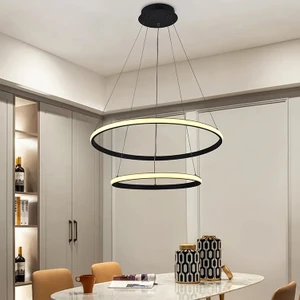 3 Renk Işık, Gövde Renk Seçenekli, 2 Katlı Çember LED Avize