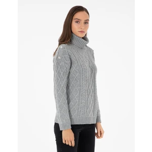 Pierre Cardin Kadın Gri Melanj Regular Fit Kazak 50294435-VR086