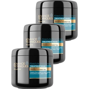 Advance Techniques Argan ve Hindistan Cevizi Yağı İçeren Saç Maskesi 375 ml - Üçlü Set