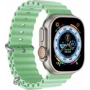 Apple Watch 10 Serisi 46mm Redclick Krd-75 Terletmez Dalgalı Tasarım Silikon Kordon