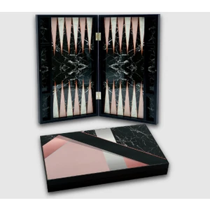 KS Games Elegance Glossy Noir Marble Tavla