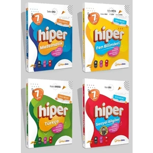 Hiper Zeka Yayınları 2025 7. Sınıf Hiper 4'lü Konu Anlatımlı & Soru Bankası Set (Türkçe, Matematik, Sosyal, Fen)