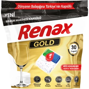 Renax Gold Bulaşık Makinesi Kapsülü Hepsi Bir Arada 30 Lu