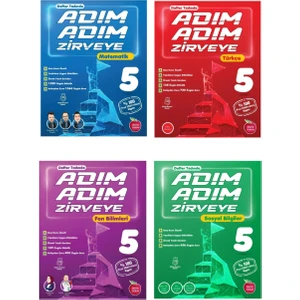 Yayınları 5. Sınıf Adım Adım Zirveye Matematik Soru Bankası - Türkçe Soru Bankası - Fen Bilimleri Soru Bankası - Sosyal Bilgiler Soru Bankası