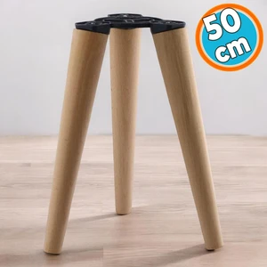 50 cm Ahşap Sehpa 3'lü Ayak Takımı Zigon Puf Tabure Ayağı Masa Ayakları 50 cm Bağlantı Aparatı Dahil