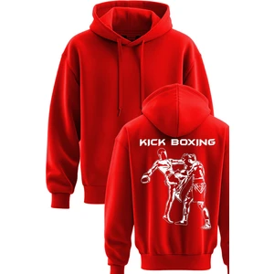 Top Glory Kick Boks Baskılı 3 Ip Kapşonlu Sweatshirt Kick Boks Hoodie