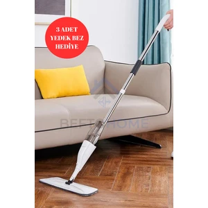 Befto Home 360 Derece Dönebilen Su Püskürtmeli Sprey Paspas, Spreyli Mop (3 Adet Yedek Bez Hediyeli)
