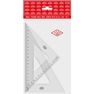 Teknik Okul Öğrenci Gönye Seti 21CM/60°-45°
