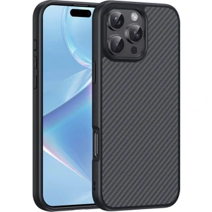 iPhone 16 Pro Max Kılıf Magsafe Şarj Özellikli Karbon Fiber Tasarımlı Elnino Kapak