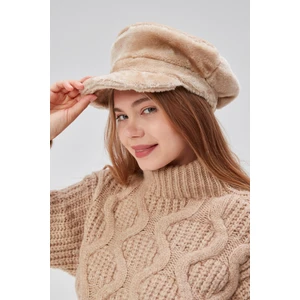 Kadın Peluş Kasket Gazeteci Kışlık Şapka