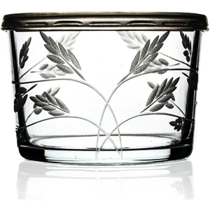 Şeffaf Kapaklı 3lü Reçellik Sürgün Desenli