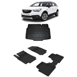 Opel Crossland  2017+ 4.5D Sahler Paspas 3D Rizline Bagaj Havuzu Siyah