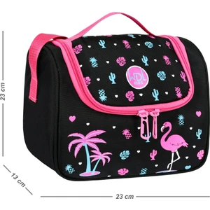 Giza waddell Lisanslı Siyah Flamingo Desenli Thermo Beslenme Çantası