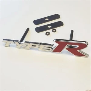 Type R Metal Amblem 2,5x14cm Arkadan Somunlu