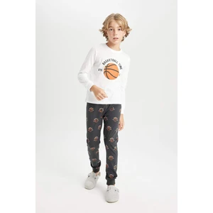 Erkek Çocuk Pijama Takımı Baskılı Uzun Kollu Üst Uzun Alt D5211A824WN