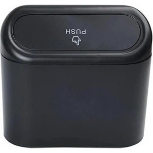 Araç İçi Çöp Kovası Kapaklı Siyah