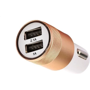 Çakmak Soketi Çift USB'li-Altın / ICCA84-1
