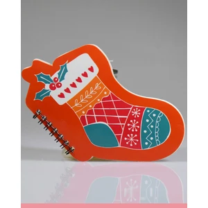 Yılbaşı Çorap Mini Şekilli Defter