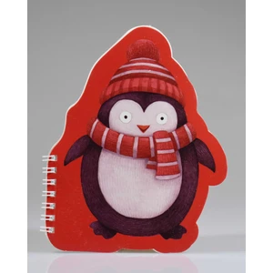 Penguen Yılbaşı Mini Şekilli Defter