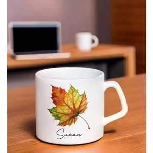 Kişiye Özel Yaprak Temalı Espresso Kupa Bardak 