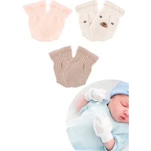 Bebek 3lü Pamuklu Ayıcıklı Eldiven  ONL-02622