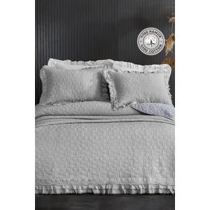 Evlen Home Collection Pamuk Çift Kişilik Özel Taş Yıkama Yatak Örtüsü Lüks Yumuşak Dayanıklı Modern Chester