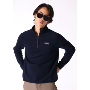 Discovery Expedition Düz Lacivert Erkek Polar Sweatshırt D4WM-SWT3993